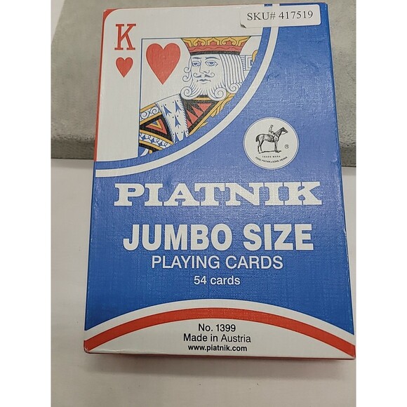 Piatnik Vienna Austria Vintage Giant Size Playing Cards 5" x 7.25" 54 Cards - Picture 2 of 9